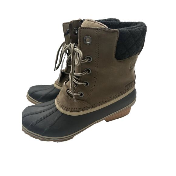 Sorel Slimpack Lace II Lined Waterproof boots Gray 11 23-04 - Picture 1 of 16